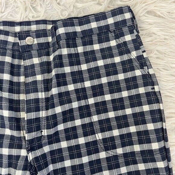 Wrangler Womens Vintage 70s Blue & White Plaid Flared Bootcut Western Pants - Picture 10 of 11